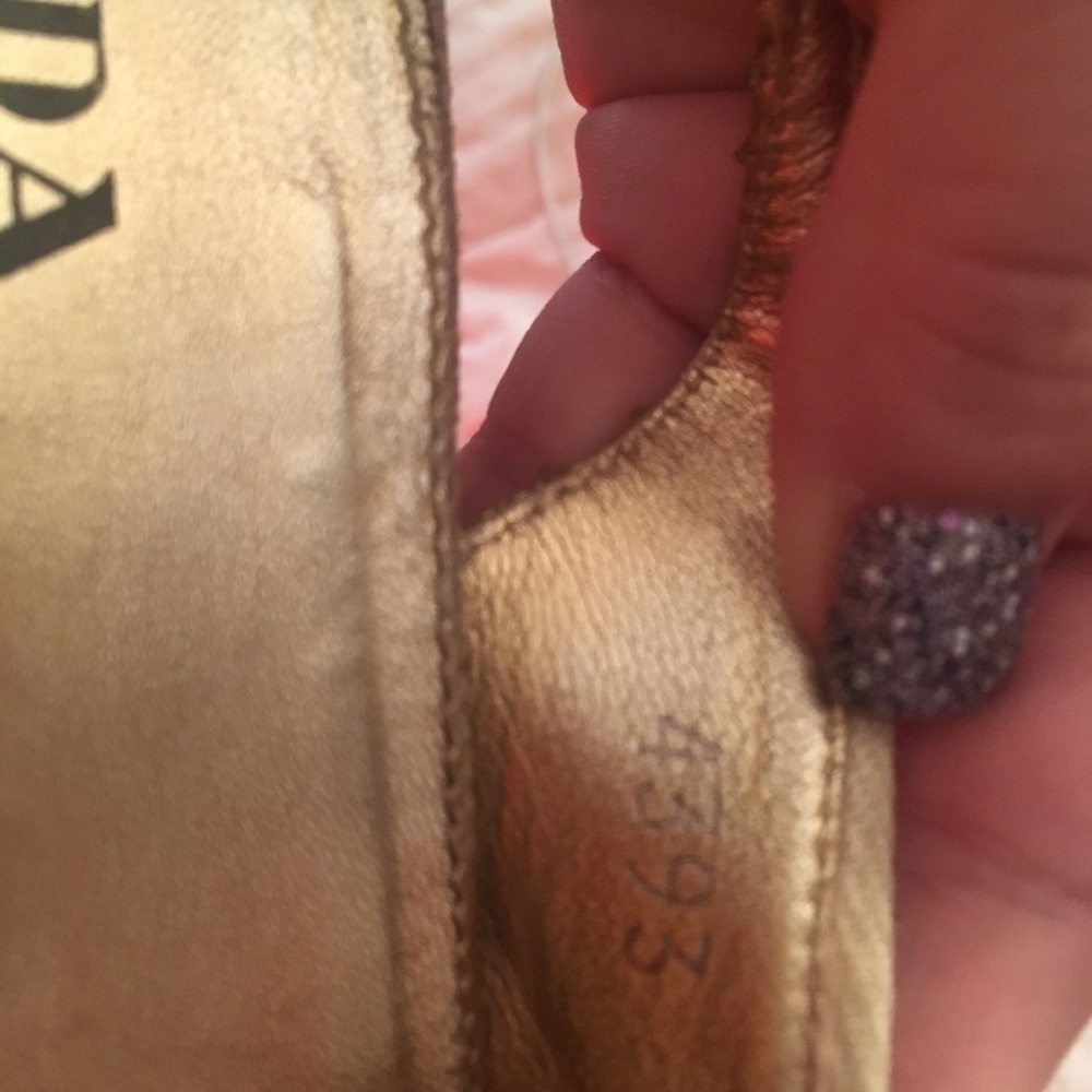 Vtg 90s Prada Gold Python Wedge Open Toe Sandal - image 3